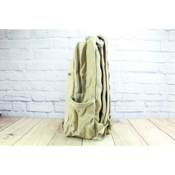 LL Bean Unisex Waxed Canvas Travel Backpack Dark Khaki - Picture 2 of 11